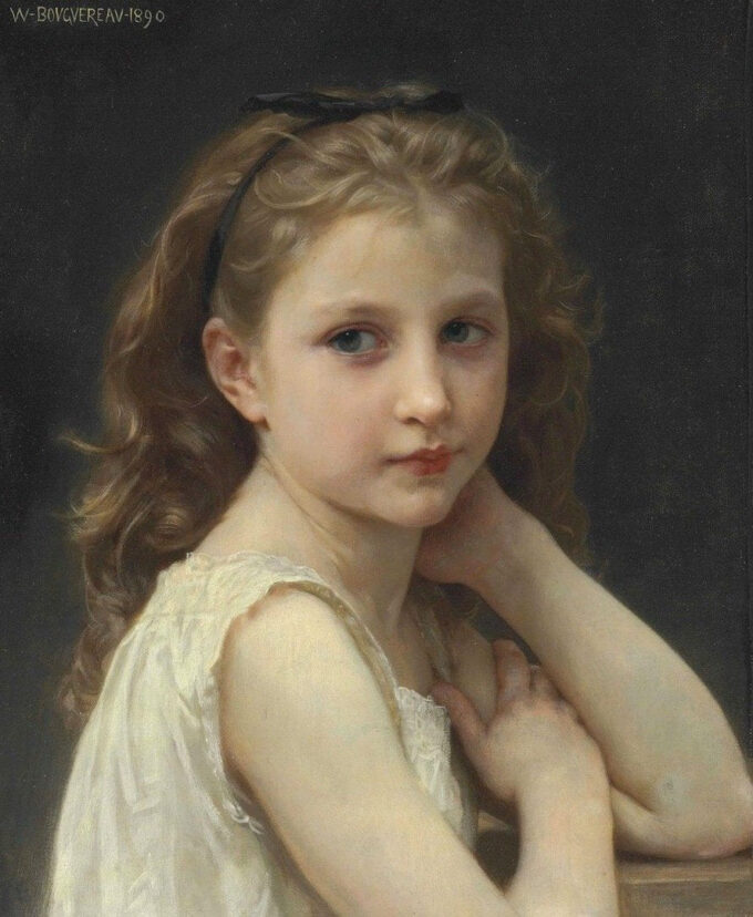 Cabeza de una joven – William Bouguereau William Bouguereau 70x85