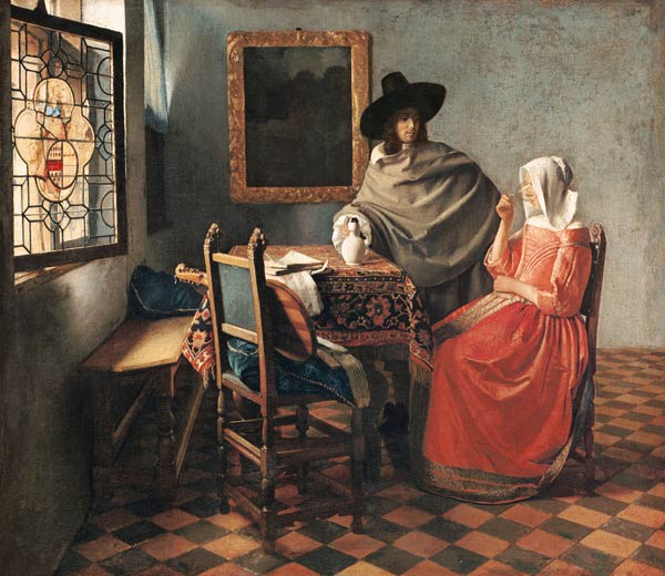 El vaso de vino – Johannes Vermeer Cuadros Populares 85x75