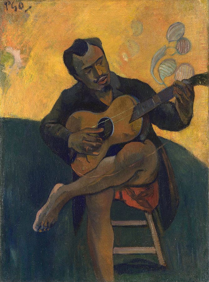 El jugador de guitarra – Paul Gauguin Paul Gauguin 70x85