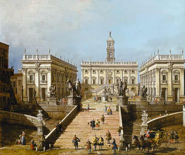 Roma, Escalera al Campidoglio – Giovanni Antonio Canal Giovanni Antonio Canal 85x75