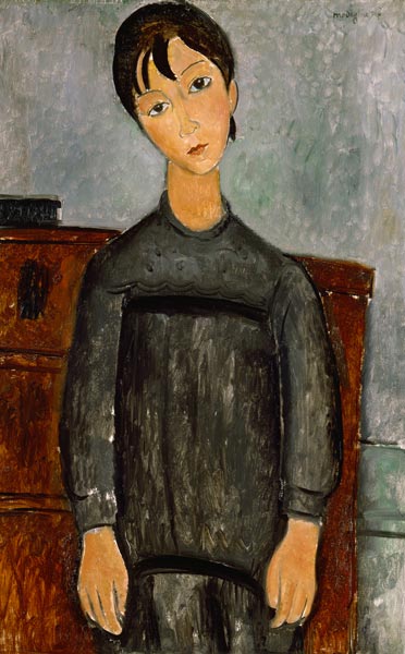 Chica con el delantal negro – Amedeo Modigliani Amedeo Modigliani