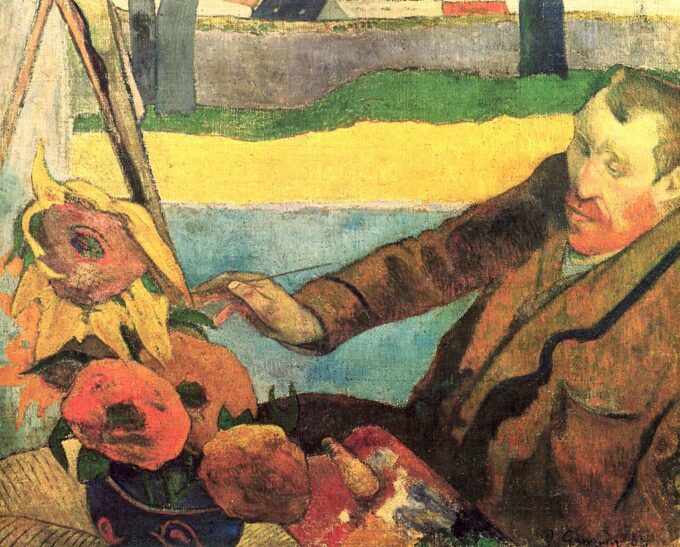 Van Gogh pintando girasoles – Paul Gauguin Paul Gauguin 85x75