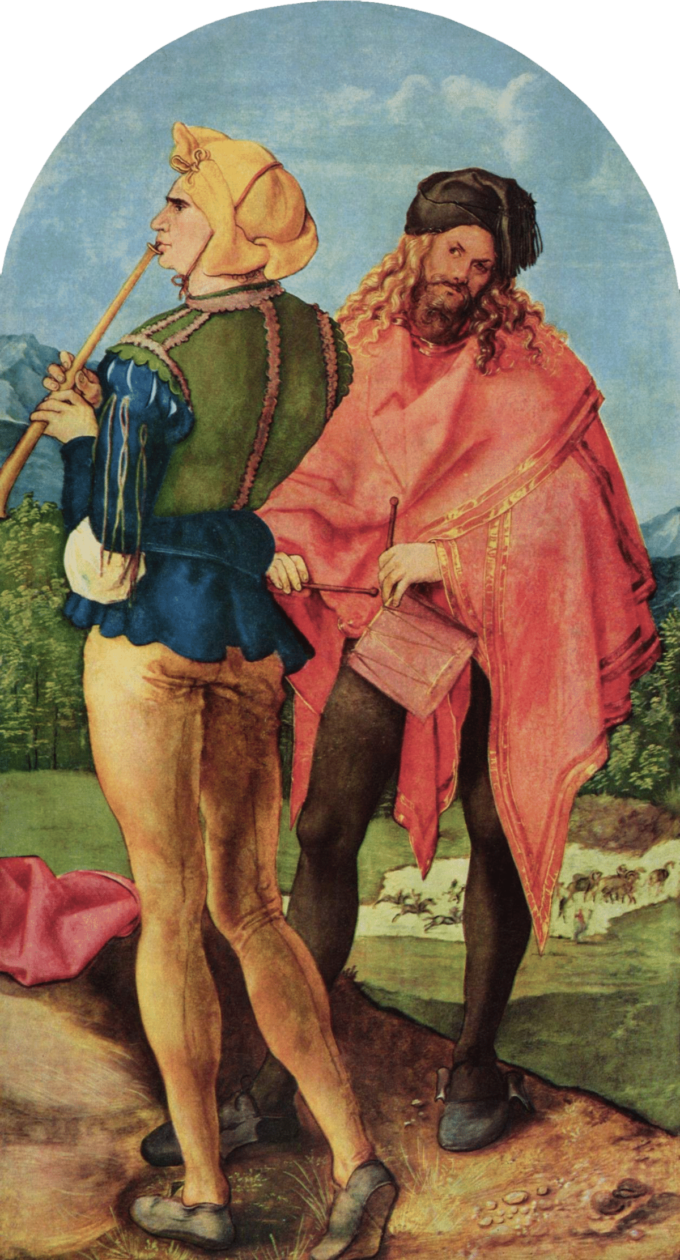 Autel de Jabach: la flauta y el tambor – Albrecht Dürer Albrecht Dürer 70x140