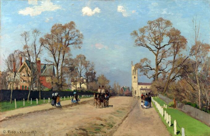 La avenida, Sydenham – Camille Pissarro Camille Pissarro 105x70