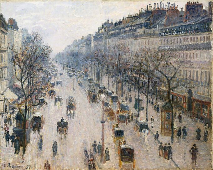 Boulevard Montmartre una mañana de invierno – Camille Pissarro Camille Pissarro 85x75