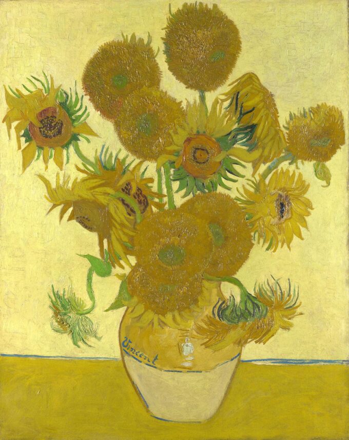 Jarrón con quince girasoles – Van Gogh Girasoles de Vincent van Gogh 70x85