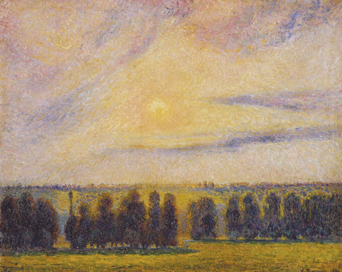 Puesta de sol en Eragny – Camille Pissarro Camille Pissarro 85x75