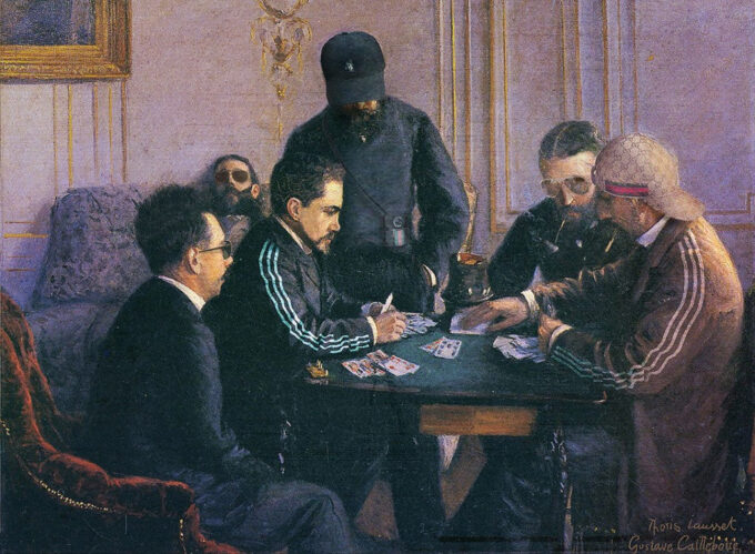 La partida de bésigue – Caillebotte Gustave Caillebotte 105x70