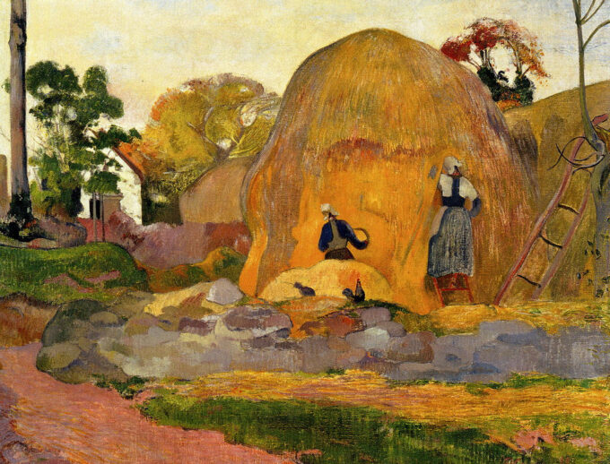 Montones de heno amarillos (Cosecha de oro) – Paul Gauguin Paul Gauguin 85x75