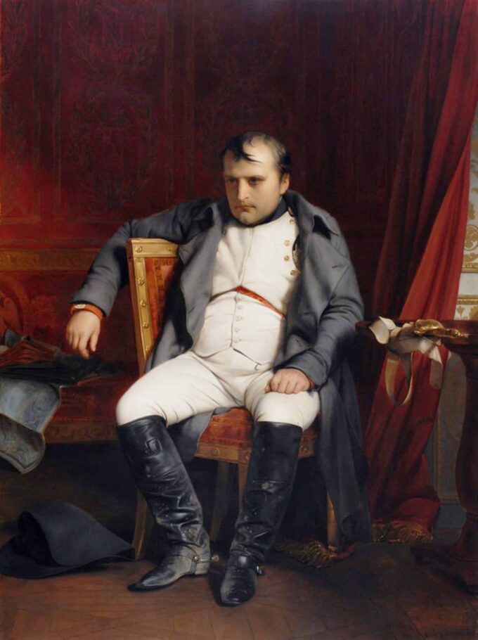 Napoleón Bonaparte abdica en Fontainebleau – Paul Delaroche Cuadros Populares 70x85