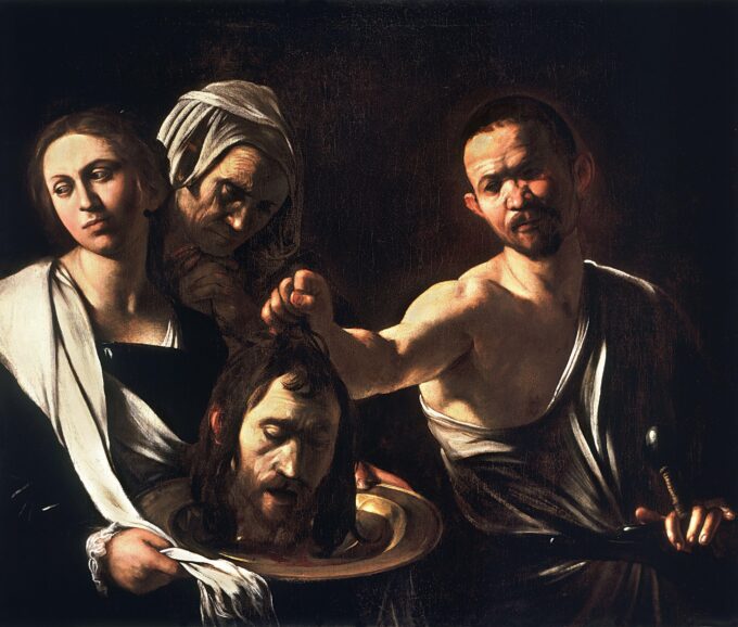 Salomé recibe la cabeza de San Juan Bautista – Caravaggio Caravaggio 85x75