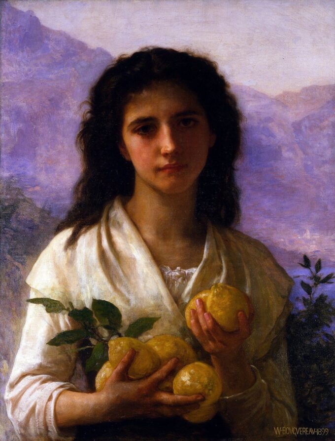 Niña sosteniendo limones – William Bouguereau William Bouguereau 70x85