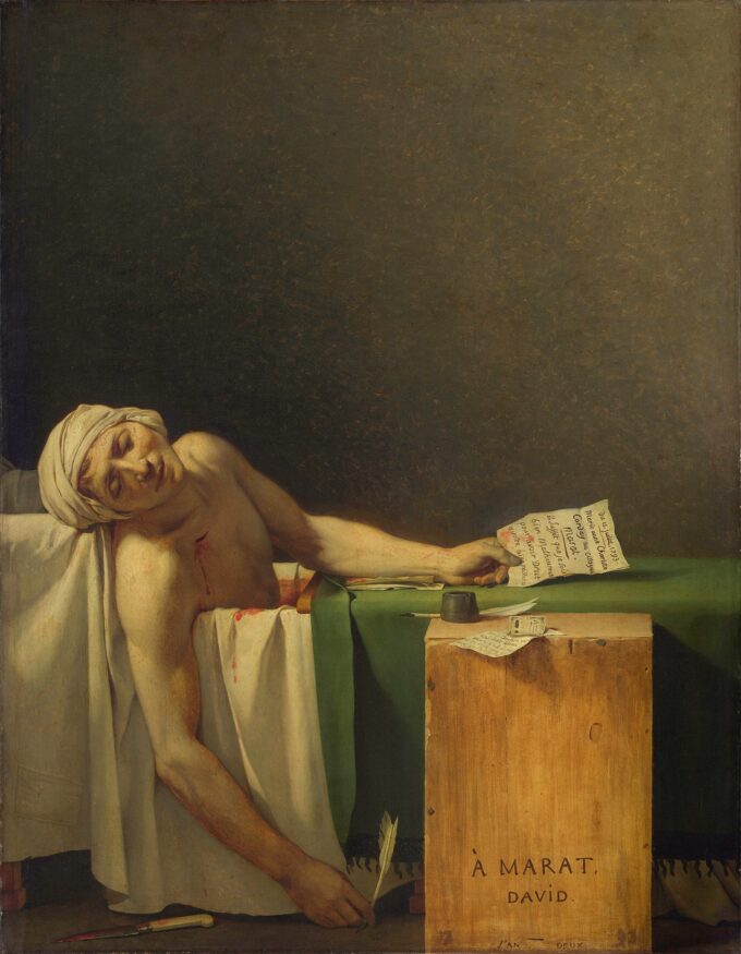 La muerte de Marat – Jacques-Louis David Cuadros Populares 70x85