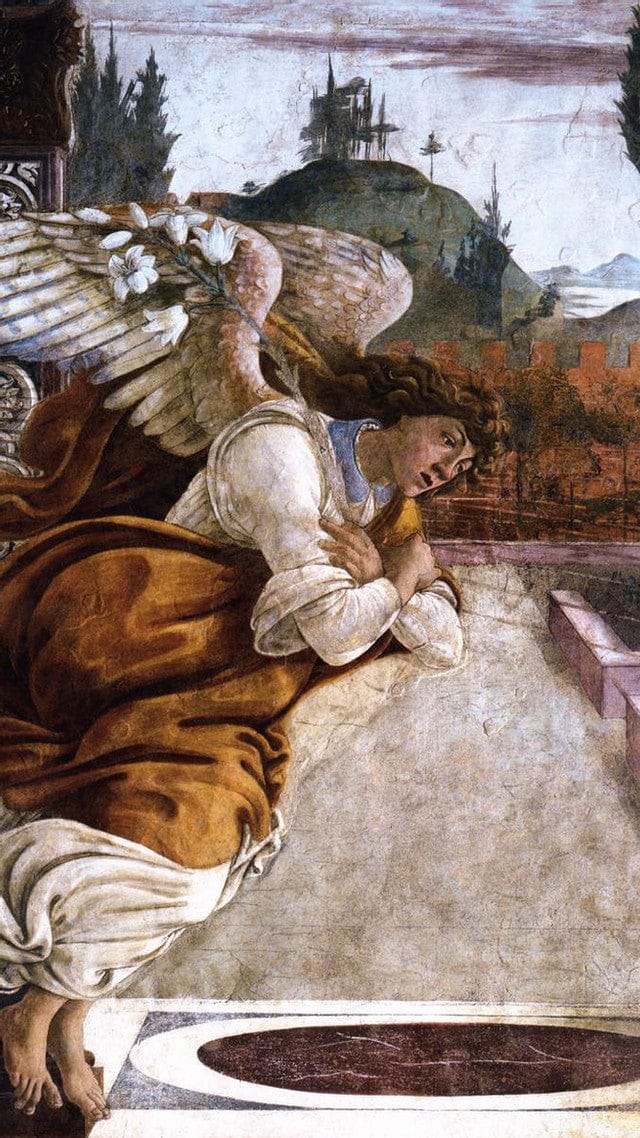 Ángel de la Anunciación de – Sandro Botticelli Sandro Botticelli 70x120