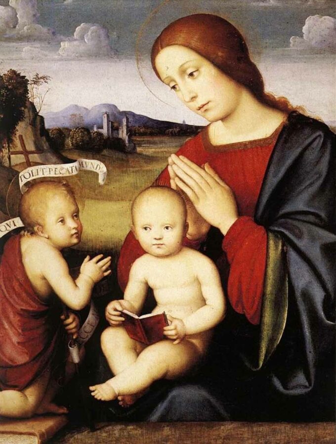 Madonna y el niño con el niño San Juan Bautista – Leonardo da Vinci Leonardo da Vinci 70x85