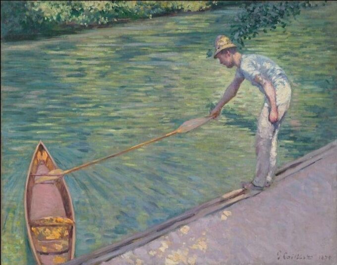 Canotier remolcando su bote – Caillebotte Gustave Caillebotte 85x75