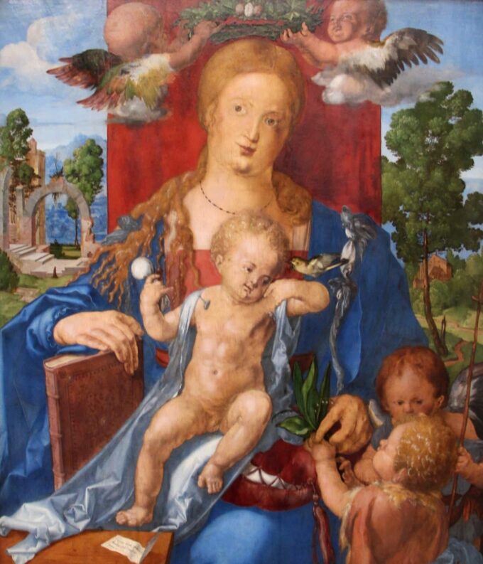 Virgen con el Niño con el tarin – Albrecht Dürer Albrecht Dürer 70x85