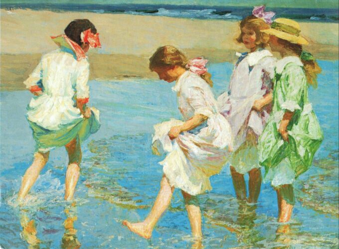 Escena de playa – Edward Henry Potthast Edward Henry Potthast 105x70