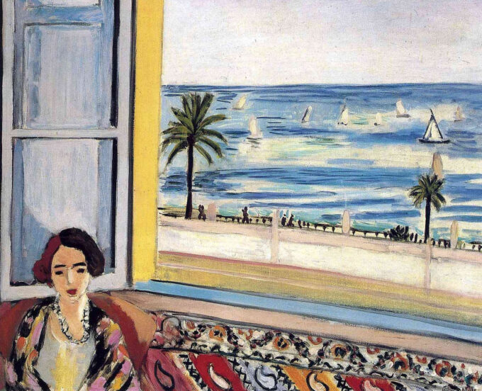 Mujer sentada, de espaldas a la ventana abierta – Matisse Henri Matisse 85x75