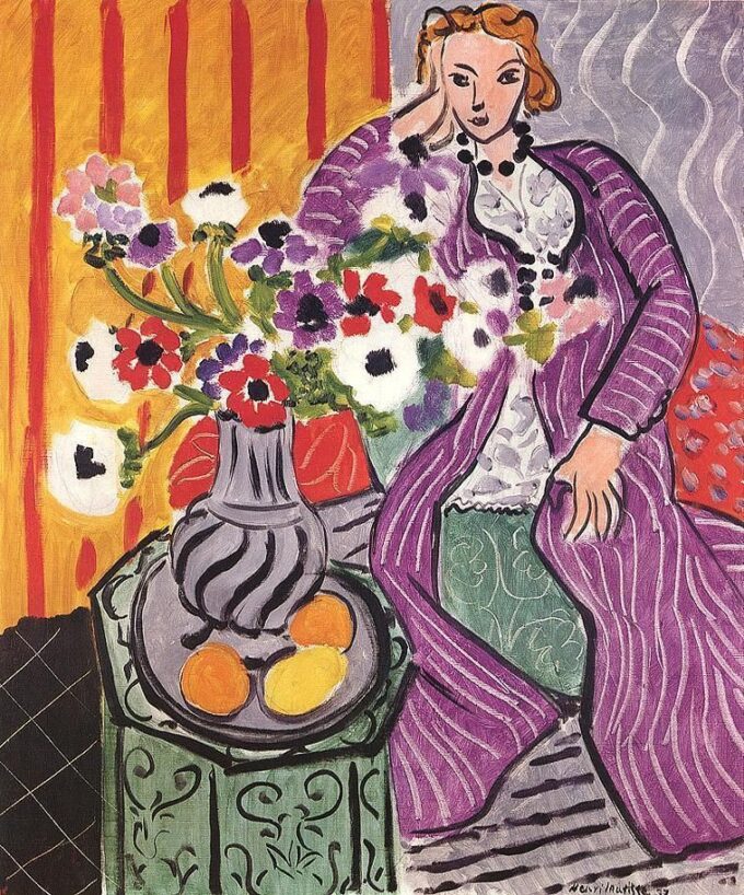 Ropa violeta y anémonas – Matisse Henri Matisse 70x85