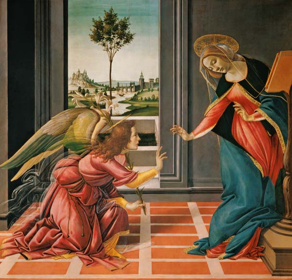 Anunciación de Botticelli c.1489 – Sandro Botticelli Sandro Botticelli 70x70