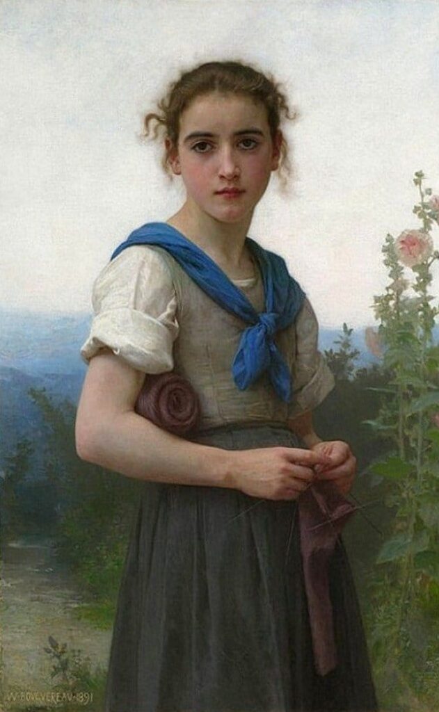 La pequeña tejedora, 1891 – William Bouguereau William Bouguereau 70x105