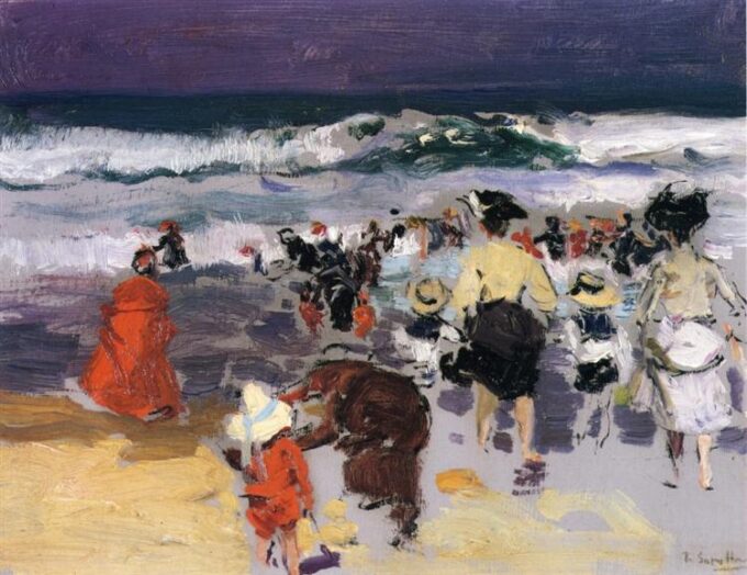 La playa de Biarritz – Sorolla Joaquín Sorolla 85x75