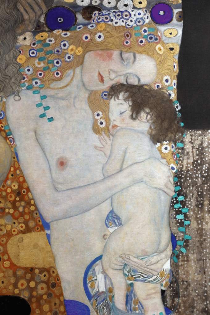 Madre e hijo – Gustav Klimt Cuadros Populares 70x105 2