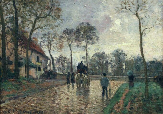 El autocar hacia Louveciennes – Camille Pissarro Camille Pissarro 105x70