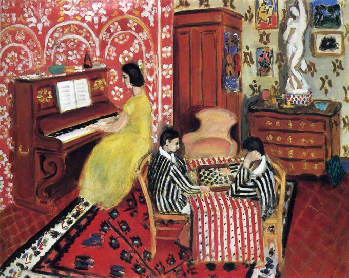 Pianista y jugadores de damas – Matisse Henri Matisse 85x75