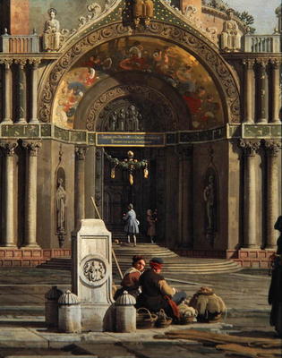 Detalle del Capriccio en una iglesia – Giovanni Antonio Canal Giovanni Antonio Canal 70x85