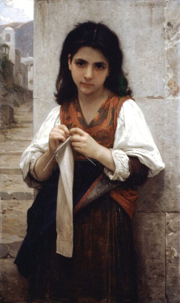 Pequeño tejedor – William Bouguereau William Bouguereau 70x120