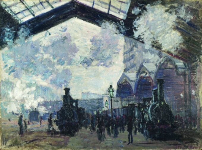 La estación de tren de Saint-Lazare de Claude Monet Claude Monet 105x70