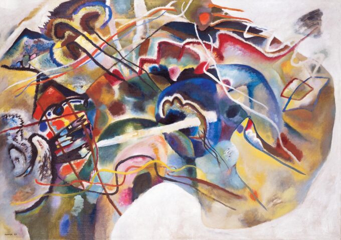 Pintura con un borde blanco – Vassily Kandinsky Vasili Kandinski 105x70