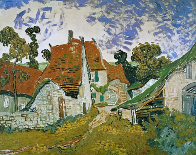 Rue del pueblo en Auvers – Van Gogh Vincent Van Gogh 85x75