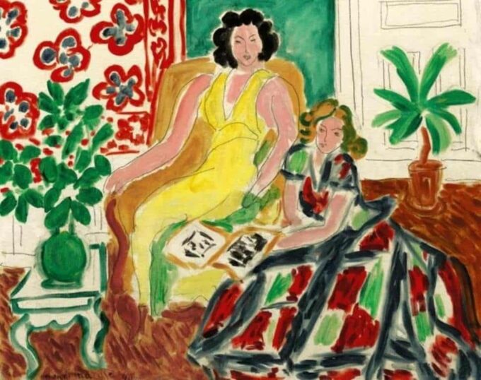 Vestido Amarillo y Vestido Arlequín – Matisse Henri Matisse 85x75