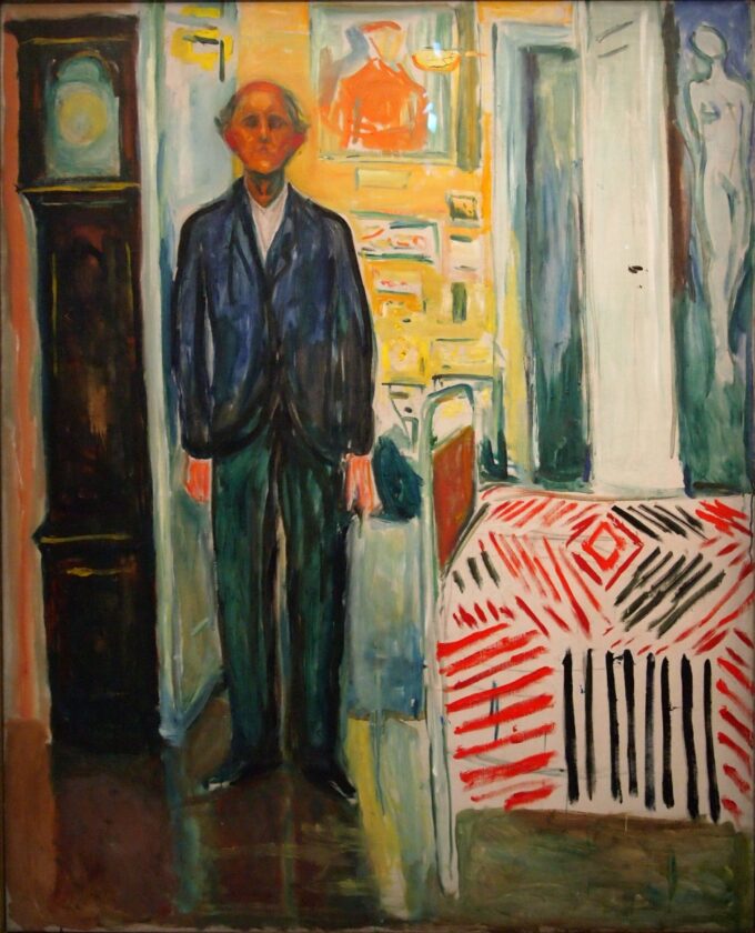 Autorretrato. Entre el reloj y la cama – Edvard Munch Edvard Munch 70x85