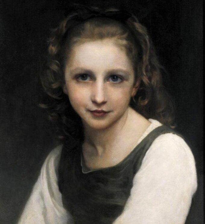 Retrato de una joven chica de William Bouguereau William Bouguereau 70x85