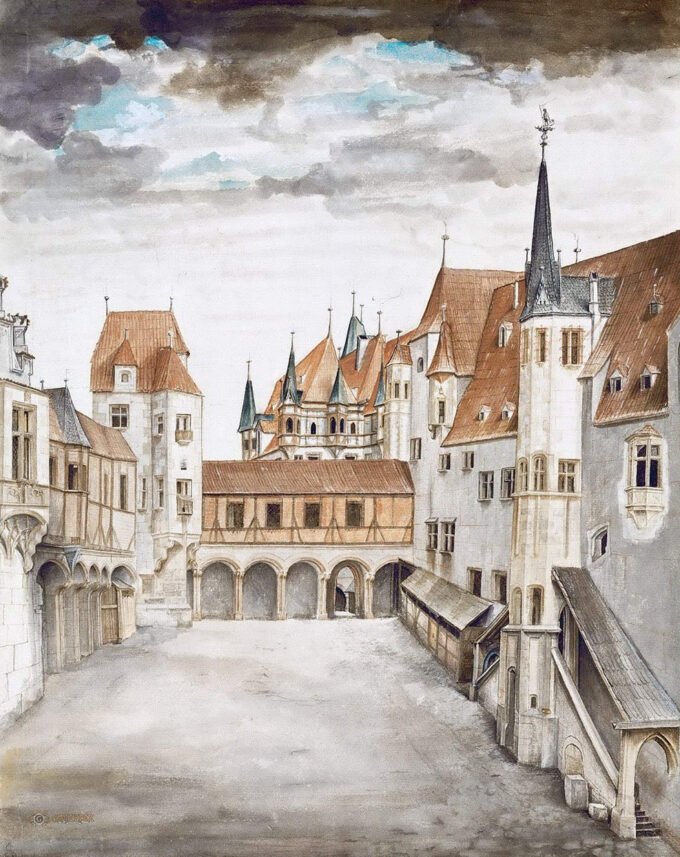 Patio del castillo, Innsbruck – Albrecht Dürer Albrecht Dürer 70x85