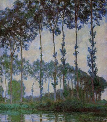 Álamos al borde del Epte, tiempo nublado – Claude Monet Álamos de Claude Monet