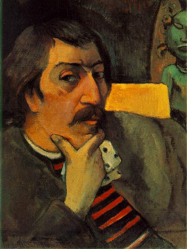 Autorretrato con el ídolo 1893 – Paul Gauguin Paul Gauguin 70x85