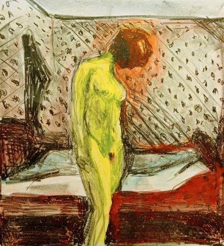 Joven mujer llorando junto a su cama – Edvard Munch Edvard Munch 70x70