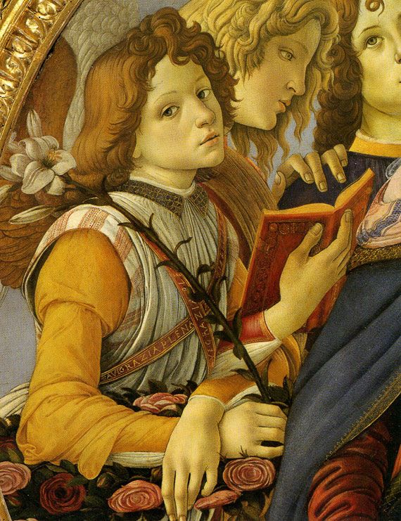 Cabezas del grupo de ángeles – Sandro Botticelli Sandro Botticelli 70x85