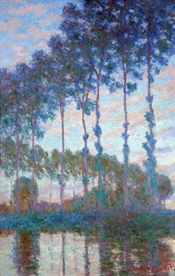 Álamos al borde del Epte, efecto de la tarde – Claude Monet Álamos de Claude Monet