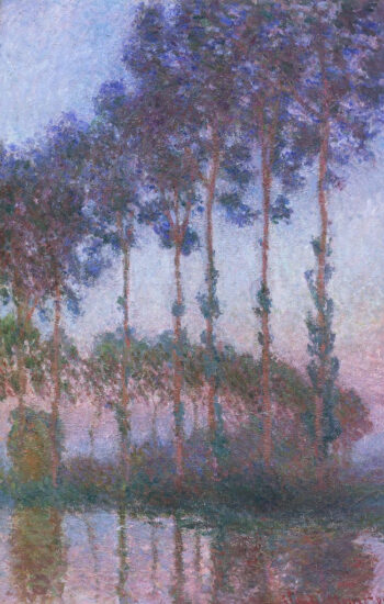 Álamos al borde del Epte, crepúsculo – Claude Monet Álamos de Claude Monet