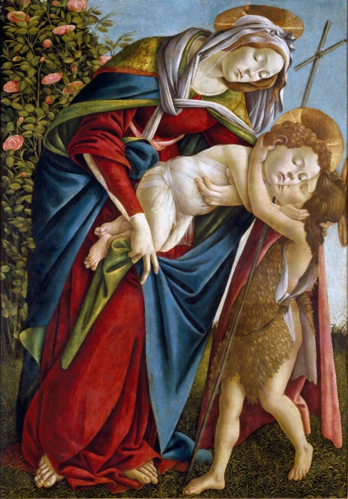 La Madonna con el niño y el niño Juan – Sandro Botticelli Sandro Botticelli 70x105