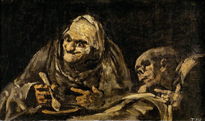 Dos viejos comiendo – Francisco de Goya Francisco de Goya 120x70