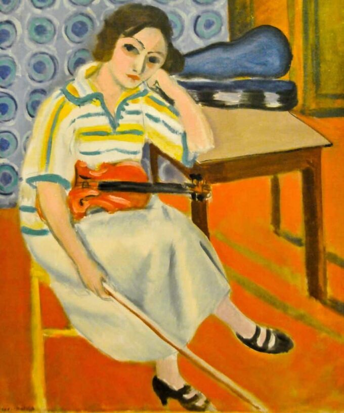 Mujer con un violín 1921 – Matisse Henri Matisse 70x85