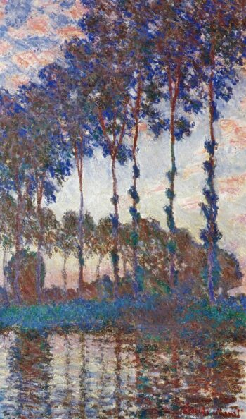 Álamos, atardecer – Claude Monet Álamos de Claude Monet