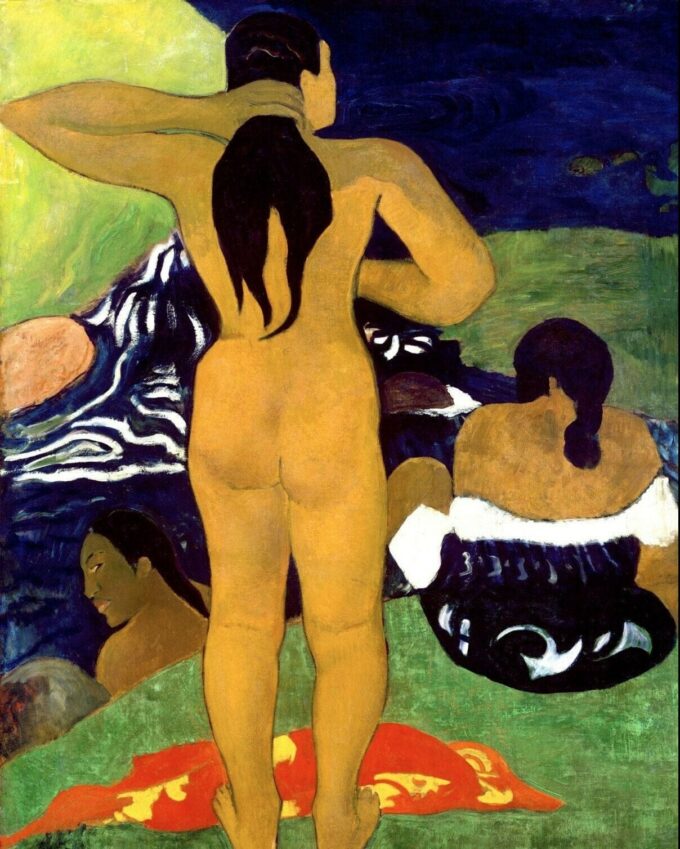 Tahití con canalones bañados – Paul Gauguin Paul Gauguin 70x85